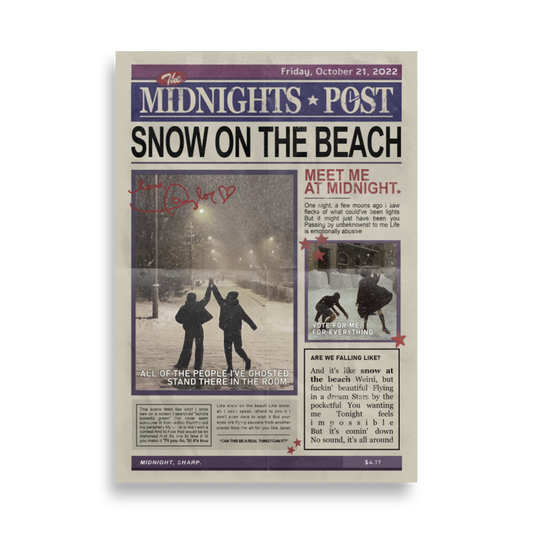 Snow On The Beach Poster Newspaper
